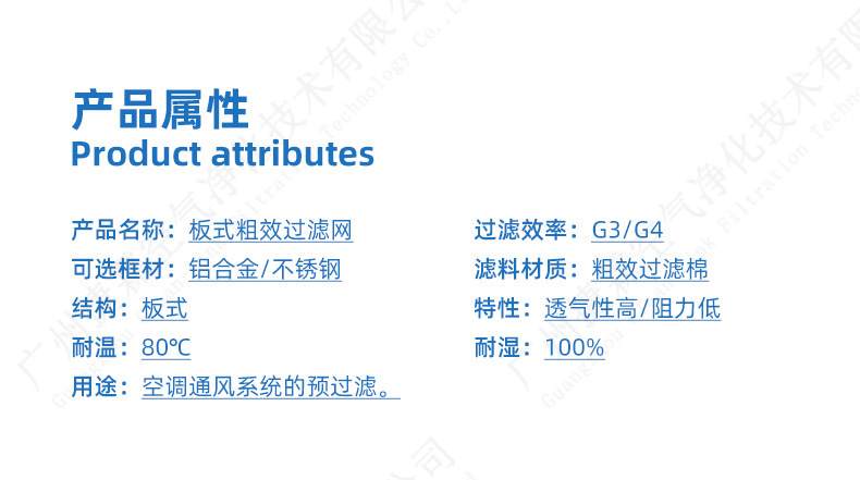 初效板式過濾器